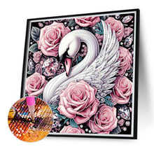 Load image into Gallery viewer, Rose Swan 40*40CM (canvas) Partial Special-Shaped Drill Diamond Painting
