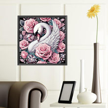 Load image into Gallery viewer, Rose Swan 40*40CM (canvas) Partial Special-Shaped Drill Diamond Painting
