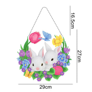 5D Diamond Painting Pendant Art DIY Easter Bunny Acrylic Hanging Crafts (YH309)