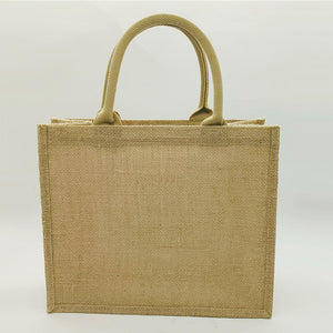 Linen Tote Bags Waterproof Daily Utility Bag for Grocery/School/Travel/Study/Gym