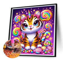 Load image into Gallery viewer, Candy And Tiger 30*30CM (canvas) Full Round Drill Diamond Painting
