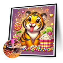 Load image into Gallery viewer, Dessert And Tiger 30*30CM (canvas) Full Round Drill Diamond Painting
