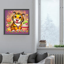Load image into Gallery viewer, Dessert And Tiger 30*30CM (canvas) Full Round Drill Diamond Painting
