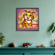 Load image into Gallery viewer, Dessert And Tiger 30*30CM (canvas) Full Round Drill Diamond Painting
