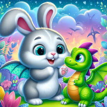 Load image into Gallery viewer, Rabbit And Dinosaur 30*30CM (canvas) Full Round Drill Diamond Painting
