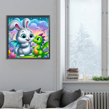 Load image into Gallery viewer, Rabbit And Dinosaur 30*30CM (canvas) Full Round Drill Diamond Painting
