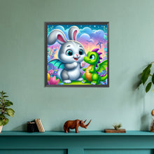 Load image into Gallery viewer, Rabbit And Dinosaur 30*30CM (canvas) Full Round Drill Diamond Painting
