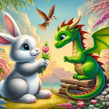 Load image into Gallery viewer, Rabbit And Dragon 30*30CM (canvas) Full Round Drill Diamond Painting
