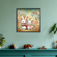 Load image into Gallery viewer, Two White Rabbits 30*30CM (canvas) Full Round Drill Diamond Painting
