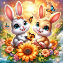 Load image into Gallery viewer, Two Rabbits 30*30CM (canvas) Full Round Drill Diamond Painting
