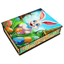 Load image into Gallery viewer, Wooden Rabbit Easter Eggs DIY Special Shaped Diamond Painting Jewelry Organiser
