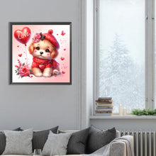 Load image into Gallery viewer, Love Rose Dog 30*30CM (canvas) Full Round Drill Diamond Painting
