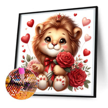 Load image into Gallery viewer, Love Rose Lion 30*30CM (canvas) Full Round Drill Diamond Painting
