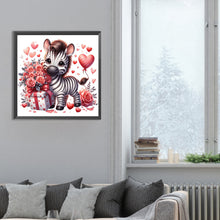 Load image into Gallery viewer, Heart Rose Zebra 30*30CM (canvas) Full Round Drill Diamond Painting
