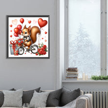 Load image into Gallery viewer, Love Rose Squirrel 30*30CM (canvas) Full Round Drill Diamond Painting
