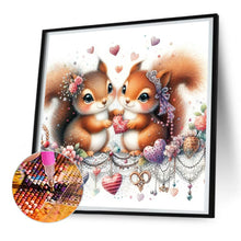 Load image into Gallery viewer, Love Rose Two Squirrels 30*30CM (canvas) Full Round Drill Diamond Painting
