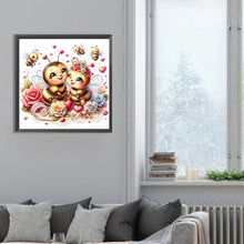 Load image into Gallery viewer, Love Rose Bee 30*30CM (canvas) Full Round Drill Diamond Painting
