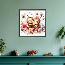 Load image into Gallery viewer, Love Rose Bee 30*30CM (canvas) Full Round Drill Diamond Painting
