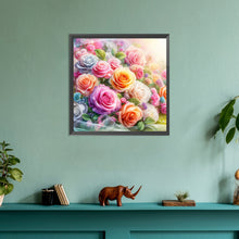 Load image into Gallery viewer, Rose Bouquet 30*30CM (canvas) Full Round Drill Diamond Painting
