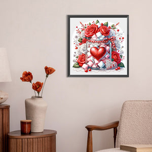 Marshmallow Rose 30*30CM (canvas) Full Round Drill Diamond Painting