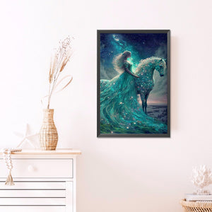 Horse And Princess Under The Starry Sky 40*60CM (canvas) Full AB Round Drill Diamond Painting