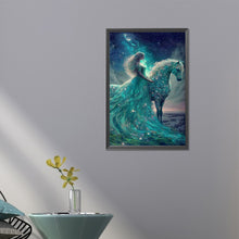 Load image into Gallery viewer, Horse And Princess Under The Starry Sky 40*60CM (canvas) Full AB Round Drill Diamond Painting
