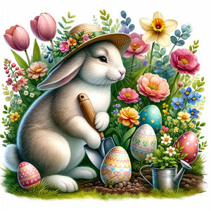 Easter Bunny 30*30CM (canvas) Full Square Drill Diamond Painting