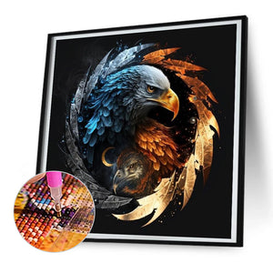 Ice Fire Eagle 30*30CM (canvas) Full Round Drill Diamond Painting