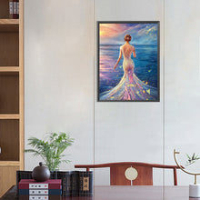 Load image into Gallery viewer, Princess In Seaside Fishtail Skirt 40*55CM (canvas) Full AB Round Drill Diamond Painting
