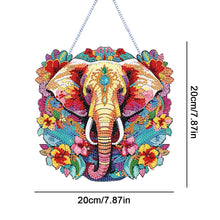 Load image into Gallery viewer, Acrylic Elephant Single-Sided Round Diamond Painting Hanging Pendant (20x20cm)
