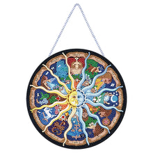 Load image into Gallery viewer, Acrylic Sun Constellation Single-Sided Diamond Painting Hanging Pendant 20x20cm
