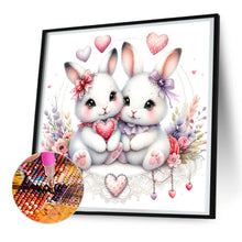 Load image into Gallery viewer, Pair Of White Rabbits 30*30CM (canvas) Full Round Drill Diamond Painting
