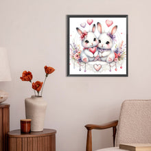 Load image into Gallery viewer, Pair Of White Rabbits 30*30CM (canvas) Full Round Drill Diamond Painting
