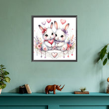 Load image into Gallery viewer, Pair Of White Rabbits 30*30CM (canvas) Full Round Drill Diamond Painting
