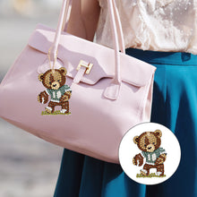 Load image into Gallery viewer, 6 Pcs Double Sided Special Shape Cute Bear Rhinestone Diamond Painting Keychain
