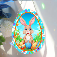 Load image into Gallery viewer, Special Shaped Cute Rabbit Diamond Painting Suncatcher Cute with Light (Brown)
