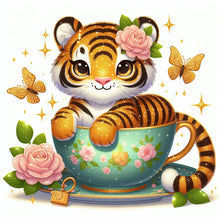 Load image into Gallery viewer, Little Tiger 30*30CM (canvas) Full Round Drill Diamond Painting
