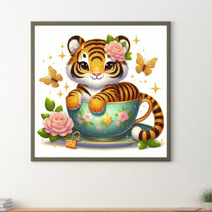 Little Tiger 30*30CM (canvas) Full Round Drill Diamond Painting