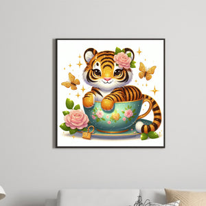 Little Tiger 30*30CM (canvas) Full Round Drill Diamond Painting