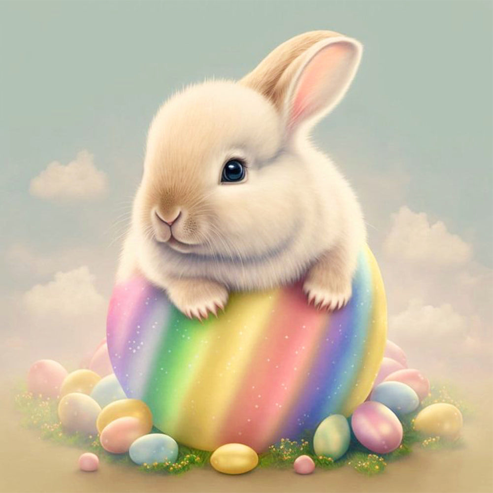 Easter Bunny 30*30CM (canvas) Full Round Drill Diamond Painting