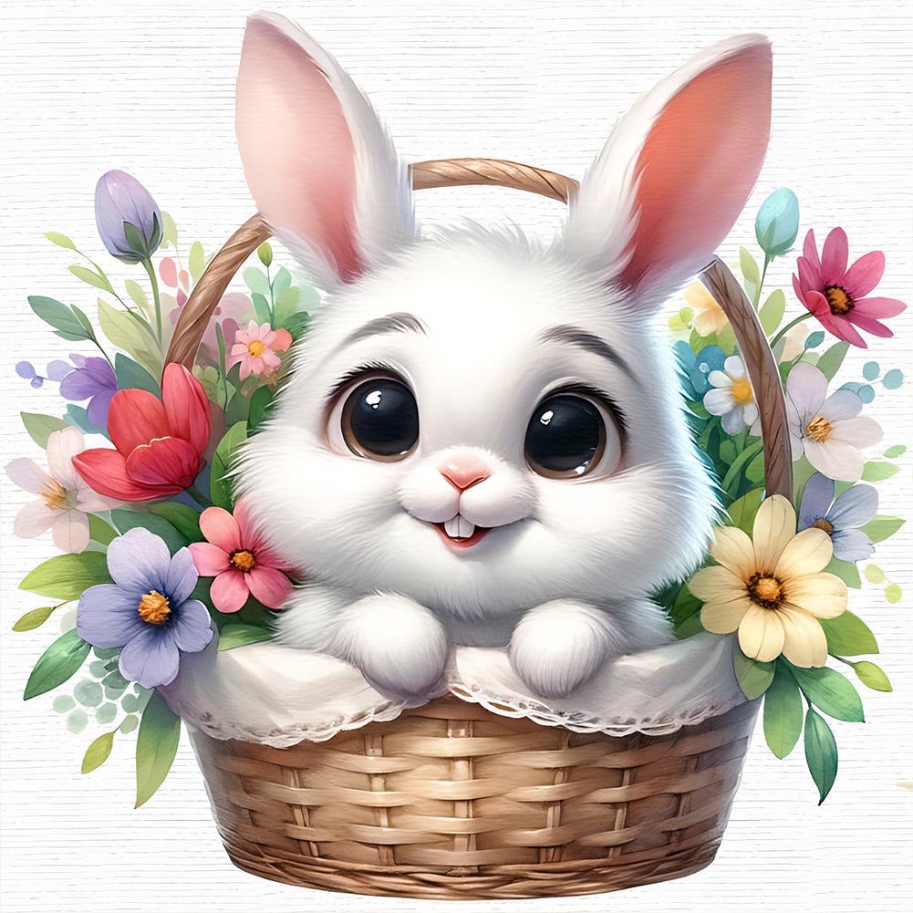 Easter Bunny 30*30CM (canvas) Full Round Drill Diamond Painting