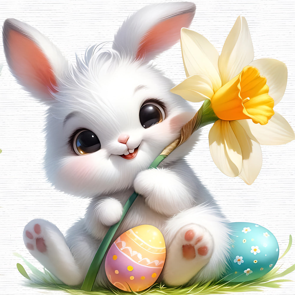 Easter Bunny 30*30CM (canvas) Full Round Drill Diamond Painting