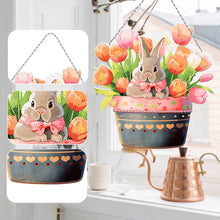 Load image into Gallery viewer, Easter Single-Sided Diamond Art Hanging Pendant for Office Home Decor (Rabbit)
