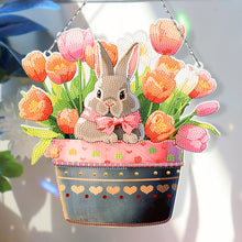 Load image into Gallery viewer, Easter Single-Sided Diamond Art Hanging Pendant for Office Home Decor (Rabbit)
