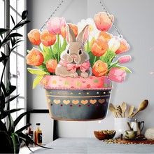 Load image into Gallery viewer, Easter Single-Sided Diamond Art Hanging Pendant for Office Home Decor (Rabbit)
