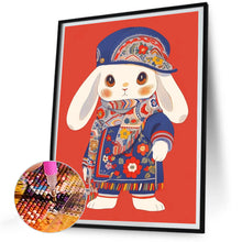 Load image into Gallery viewer, Bunny In Floral Dress 30*40CM (canvas) Full Round Drill Diamond Painting
