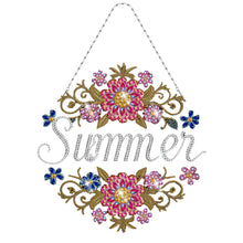 Load image into Gallery viewer, Acrylic Single-Sided Diamond Art Hanging Pendant for Home Decor (Summer Flower)
