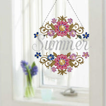 Load image into Gallery viewer, Acrylic Single-Sided Diamond Art Hanging Pendant for Home Decor (Summer Flower)
