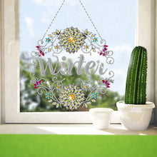 Load image into Gallery viewer, Single-Sided Diamond Art Hanging Pendant Home Decor (Winter Ice Crystal Flower)
