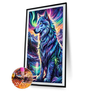 Aurora Wolf 40*60CM (canvas) Full Round Drill Diamond Painting